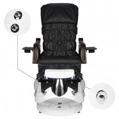 Chaise pédicure SPA avec massage Blanc