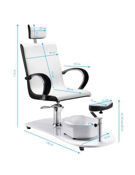 Masaż Spa Pedicure Fotel 124104 HYDRAULICZNY FOTEL DO PEDICURE Z HYDROMASAŻEM