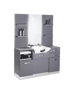Barber dressing table with gray sink 