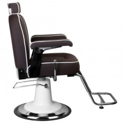 Brązowe krzesło fryzjerskie amadeo