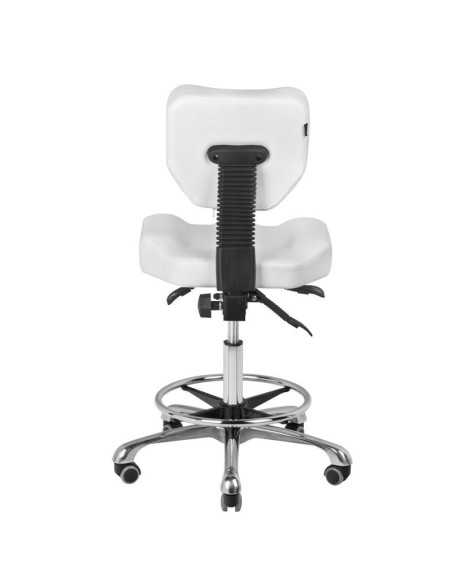 Tabouret à roulettes COSMETIQUE A-4299 BLANC