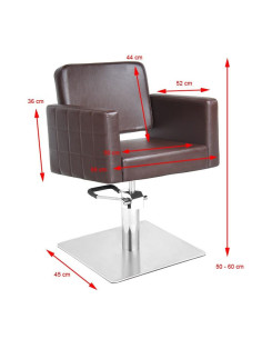 Fauteuil de coiffure ankara marron {attributes} 2