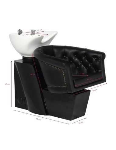 Fregadero de champú London negro 