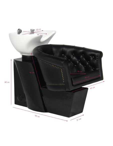 Lavatório para shampoo London preto