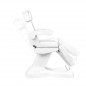 Krzesło elektryczne kosmetyczne White lux z podstawą