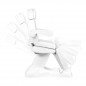 Krzesło elektryczne kosmetyczne White lux z podstawą
