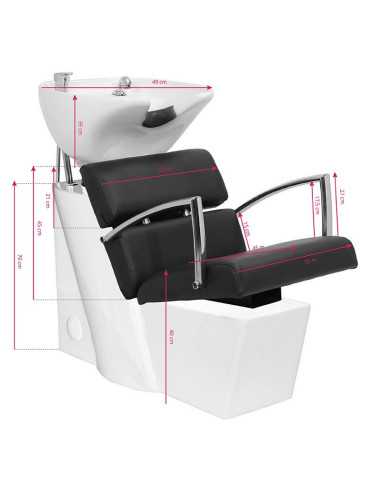Schwarzes Brüsseler Shampoobecken