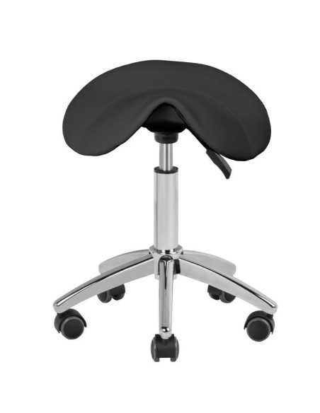 Tabouret à roulettes cosmetique am-302 noir