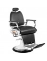 Black motorcycle style barber chair 