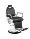 Fauteuil de barbier style moto noir 