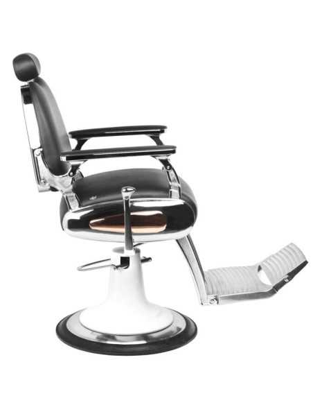 Black motorcycle style barber chair 