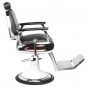 Black motorcycle style barber chair