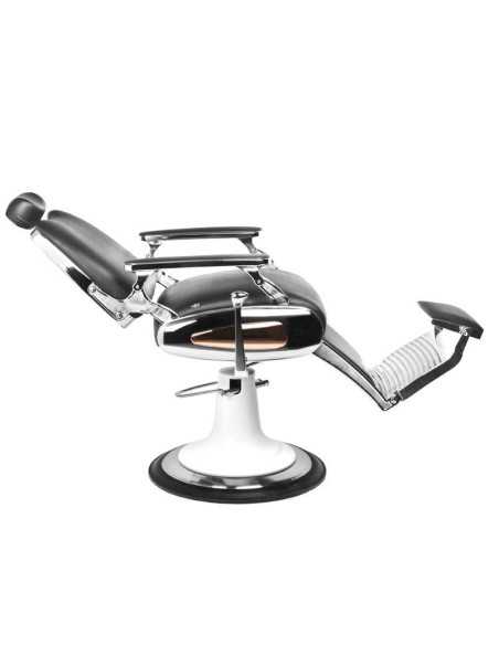 Black motorcycle style barber chair 