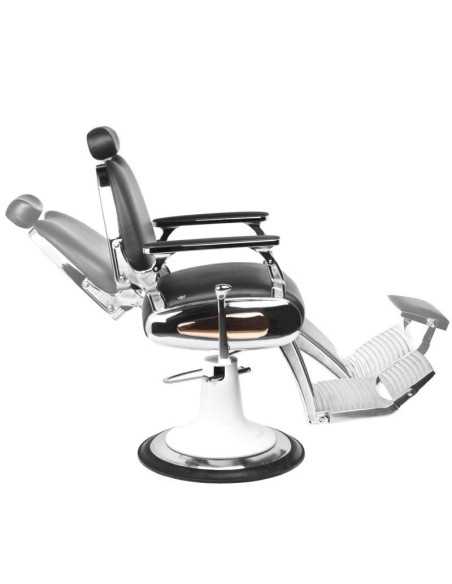 Black motorcycle style barber chair 