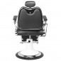 Black motorcycle style barber chair