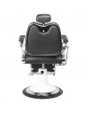 Black motorcycle style barber chair 