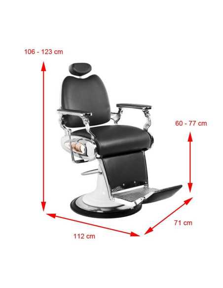 Black motorcycle style barber chair 