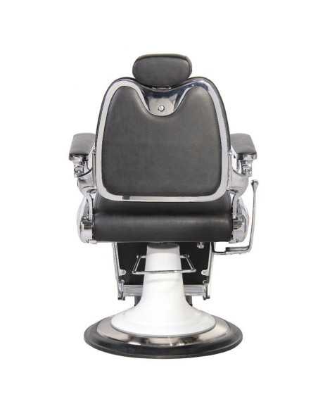Black motorcycle style barber chair 