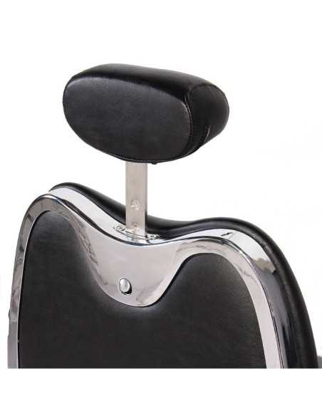 Black motorcycle style barber chair 