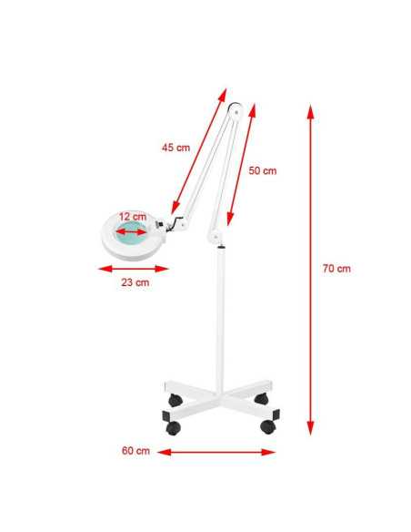 Professional magnifying lamp tripod s4 white 