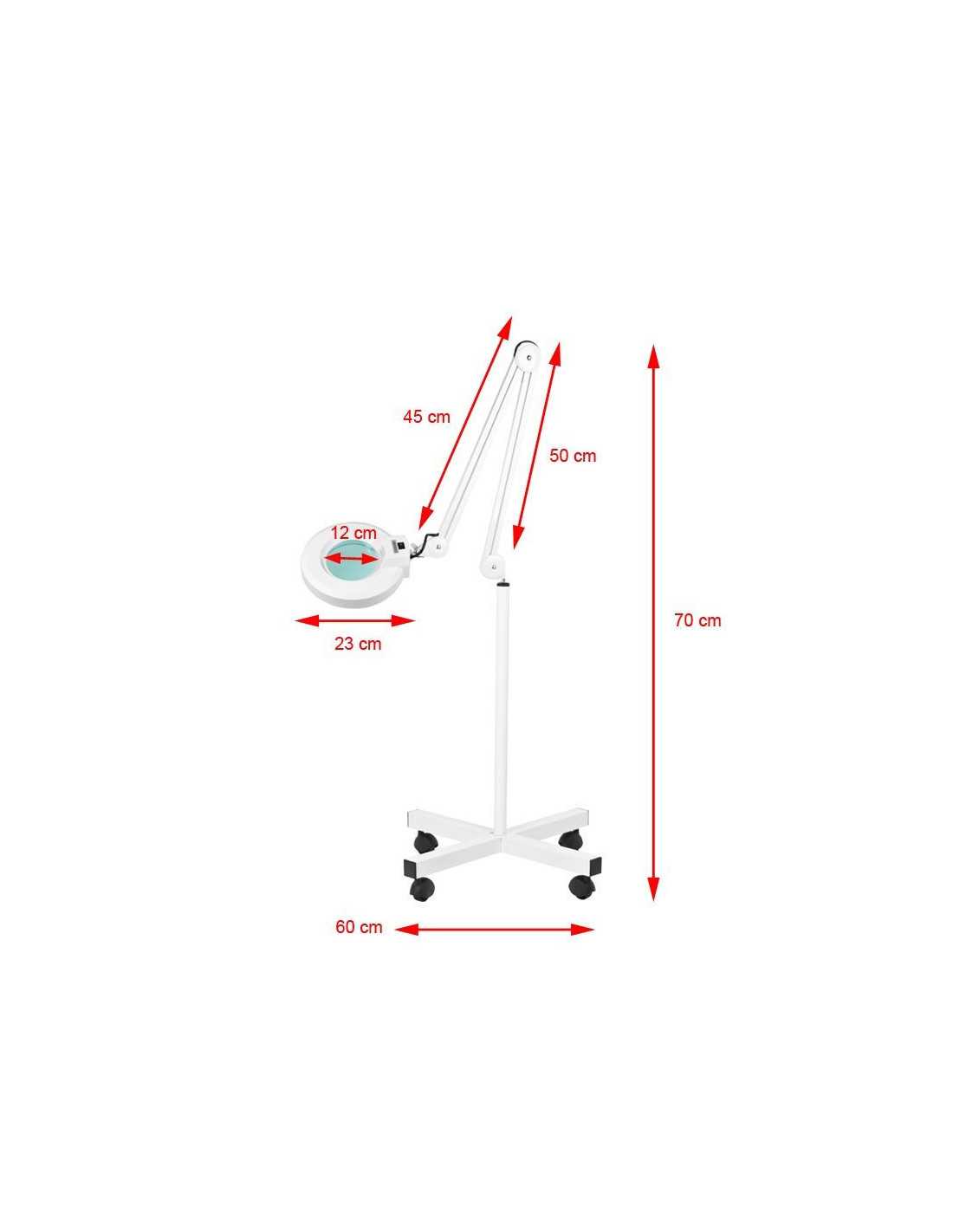 Professional magnifying lamp tripod s4 white