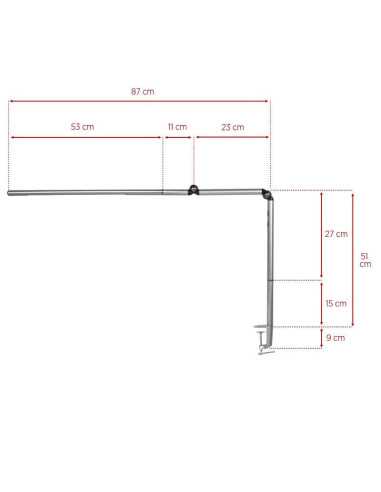 Lámpara de escritorio LED para yoga profesional 114822 con anillo de luz
