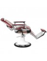 Burgundy motorcycle style barber chair 
