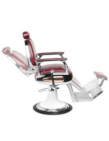 Burgundy motorcycle style barber chair 