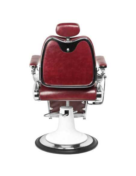 Burgundy motorcycle style barber chair 