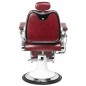 Burgundy motorcycle style barber chair