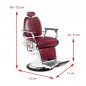 Burgundy motorcycle style barber chair