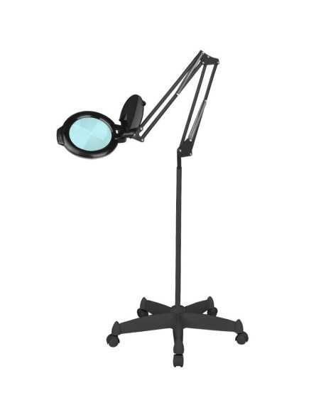 Lupa led moonlight 8013/6" lampada nera con treppiede 