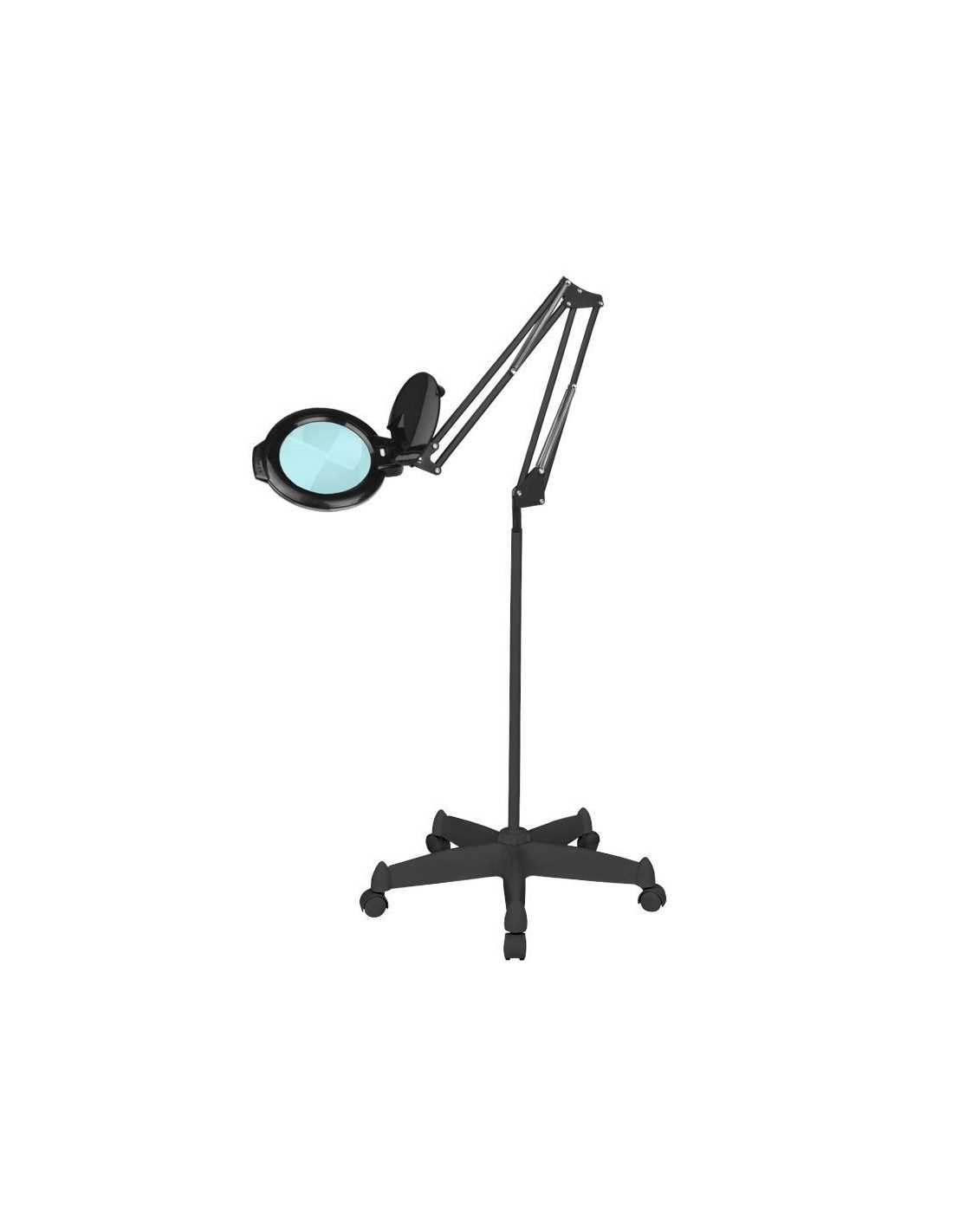 Lupa LED Moonlight 8013/6" lâmpada preta com tripé