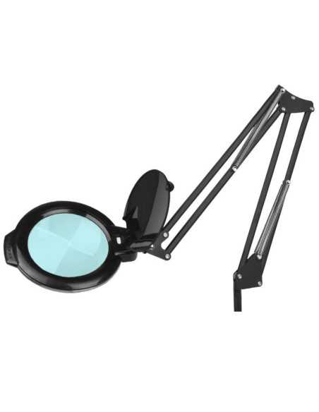 Lupa LED Moonlight 8013/6" lâmpada preta com tripé