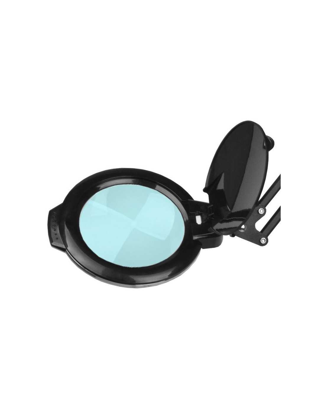 Lupa LED Moonlight 8013/6" lâmpada preta com tripé