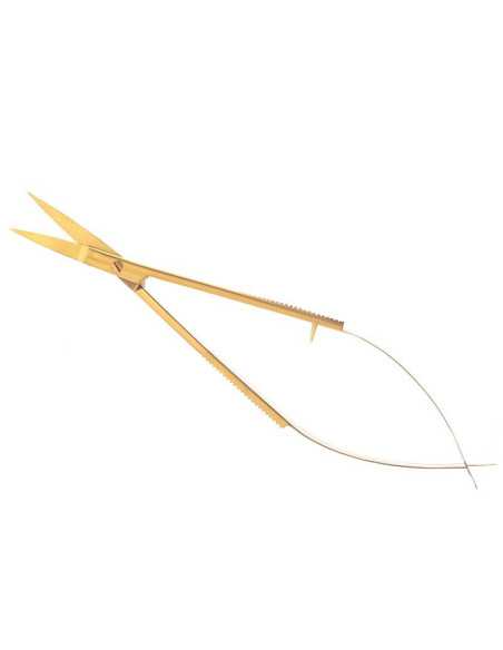 Sofi eyelashes set with scissors and straight tweezers titanium gold 