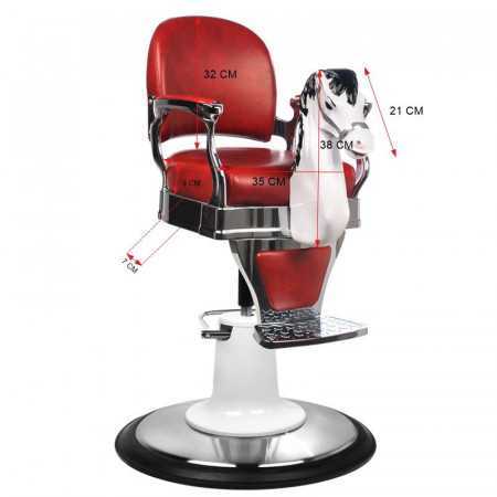 Red horse children's hairdressing chair 