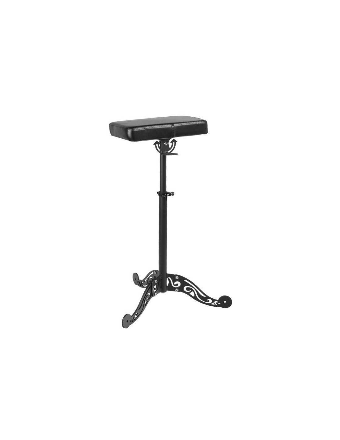 Ergonomic arm rest for tattoos, adjustable in height with non-slip base