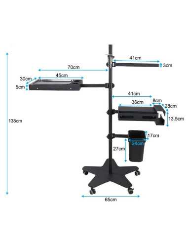 Tattoo 124839 ASSISTENTE MULTIFUNZIONALE PER TATTOO PRO INK 715 NERO