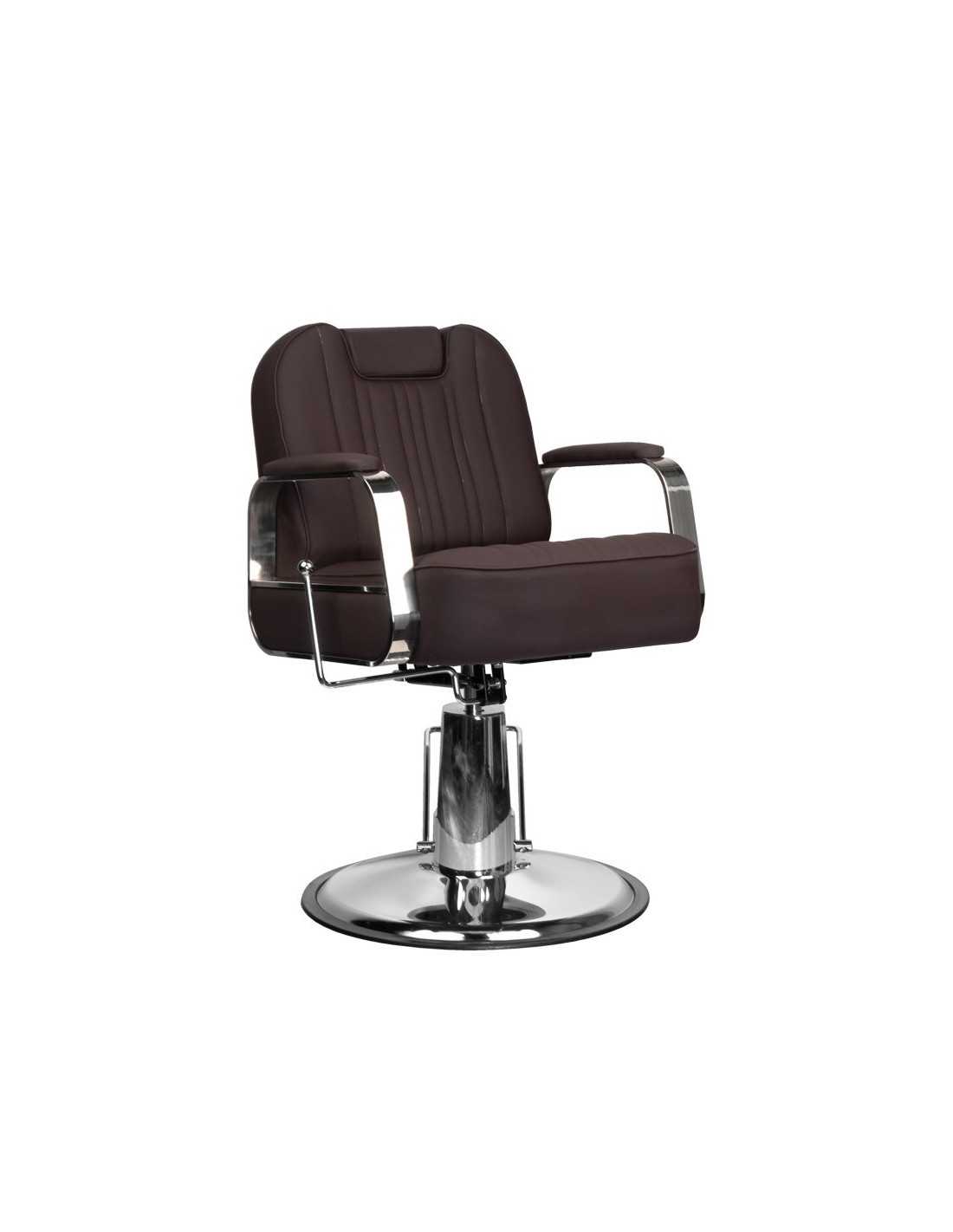 Cadeira de cabeleireiro e barbeiro RUFO Brown – Conforto e elegância profissional