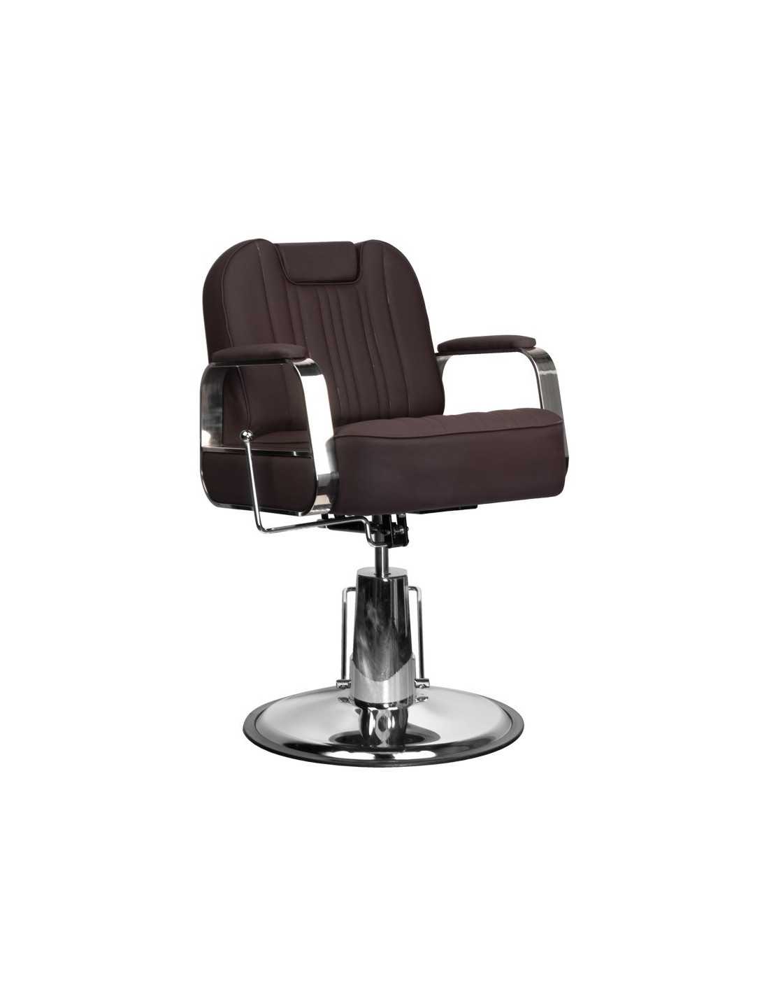Cadeira de cabeleireiro e barbeiro RUFO Brown – Conforto e elegância profissional