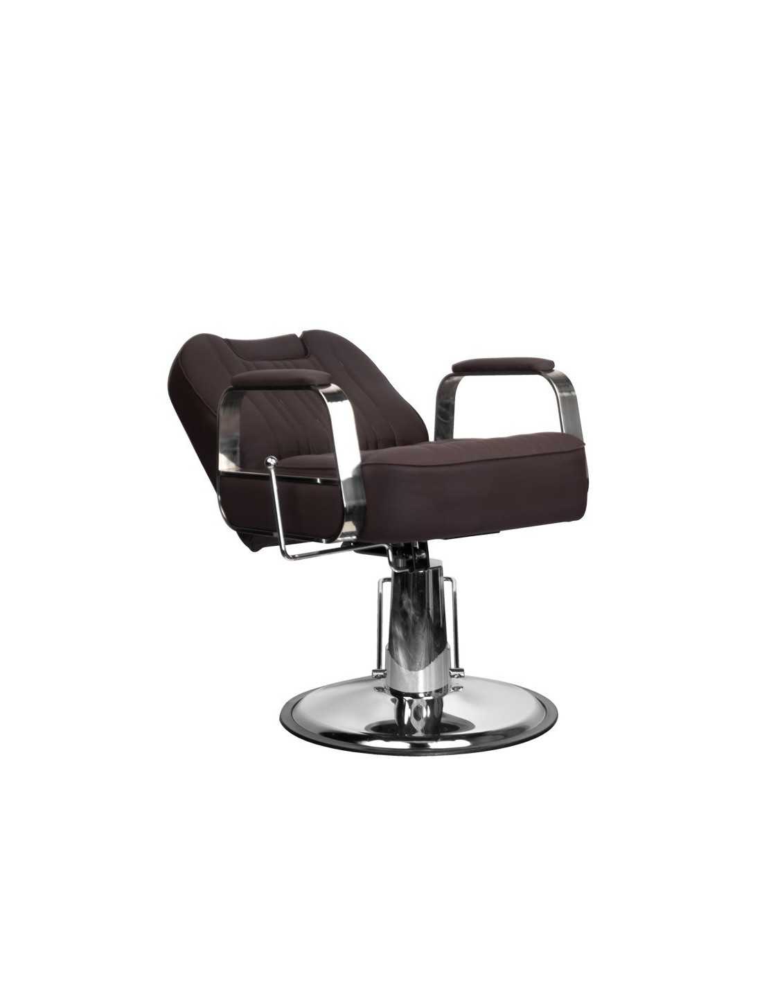 Cadeira de cabeleireiro e barbeiro RUFO Brown – Conforto e elegância profissional