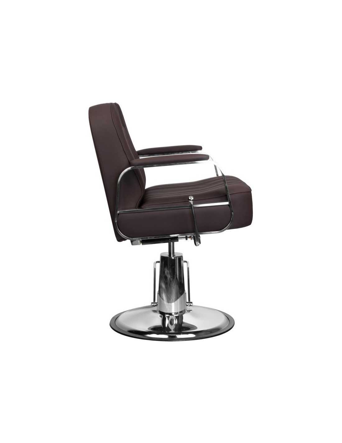 Cadeira de cabeleireiro e barbeiro RUFO Brown – Conforto e elegância profissional