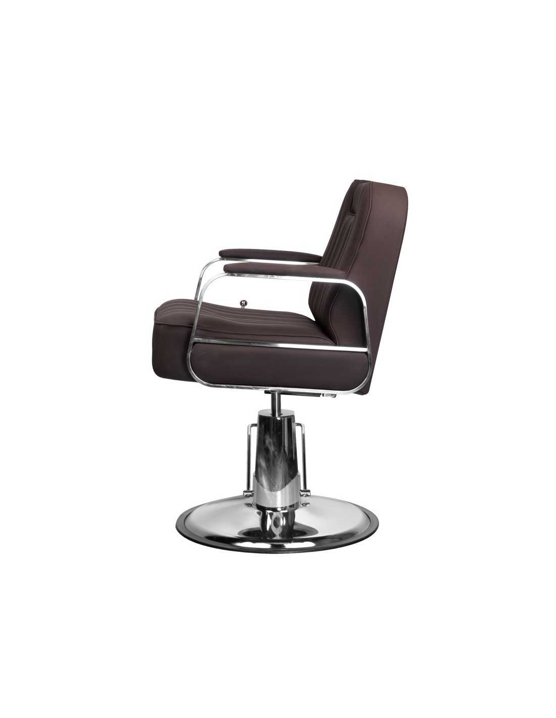 Cadeira de cabeleireiro e barbeiro RUFO Brown – Conforto e elegância profissional