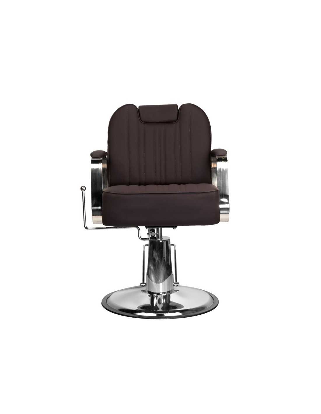 Cadeira de cabeleireiro e barbeiro RUFO Brown – Conforto e elegância profissional