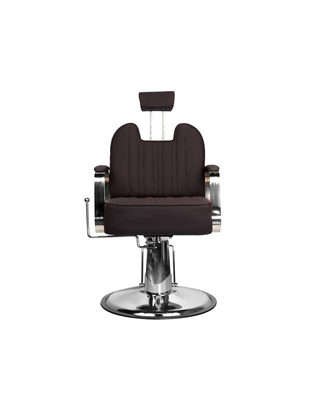 Cadeira de cabeleireiro e barbeiro RUFO Brown – Conforto e elegância profissional