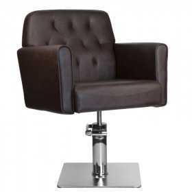 Fauteuil de coiffure hamburg marron 