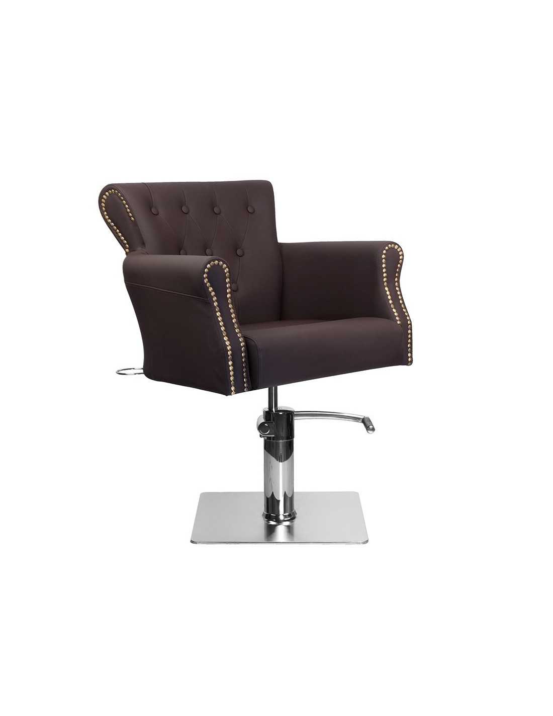 Brown hairdressing chair {attributes}