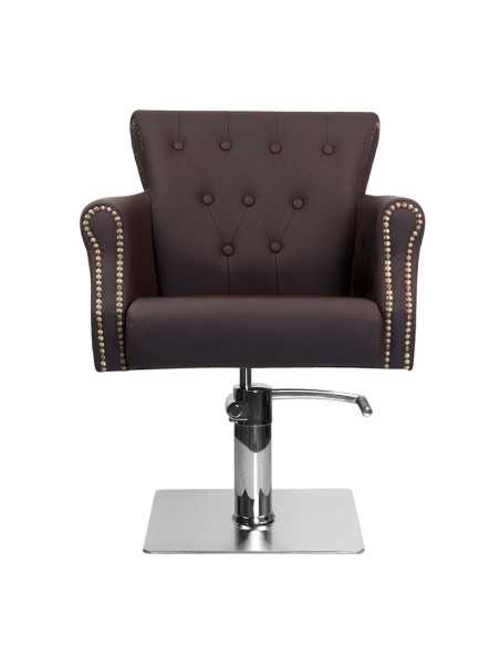 Sillón de peluquería marrón 