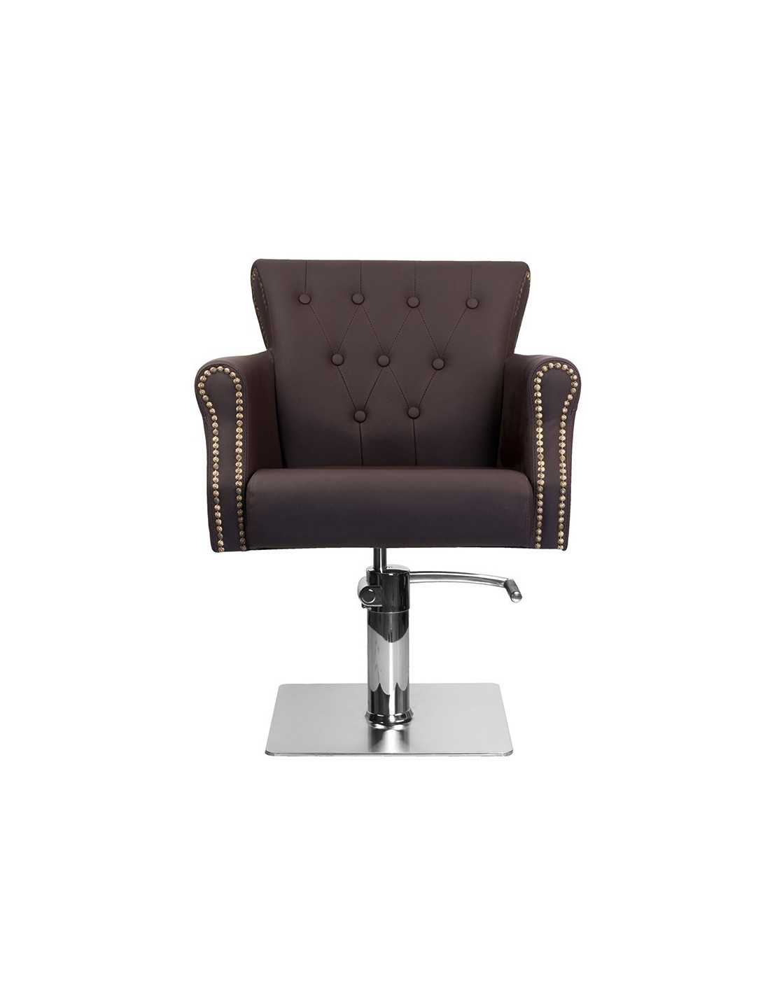 Brown hairdressing chair {attributes}